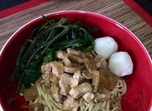 Foto resep Lo Mie Kangkung Spesial