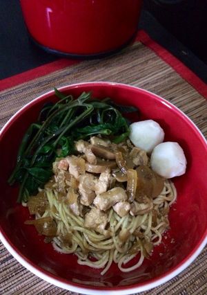 Foto resep Lo Mie Kangkung Spesial