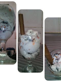 Foto resep Ice cream vanila sweet stawberry