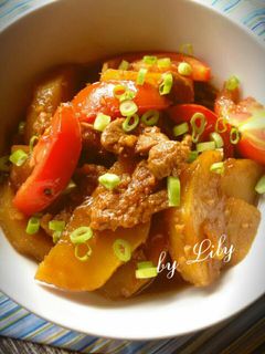 Foto resep Daging dan Kentang masak kecap