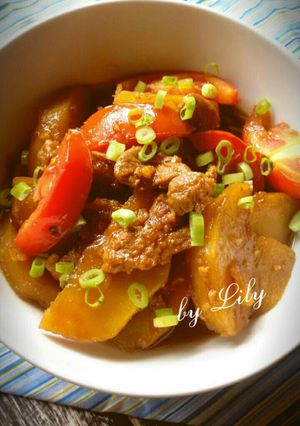 Foto resep Daging dan Kentang masak kecap