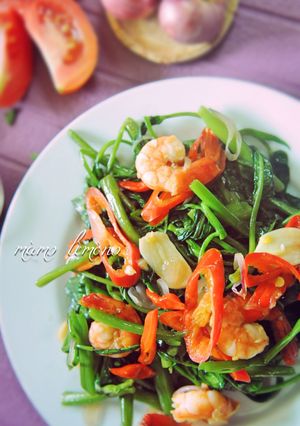 Foto resep Cah kangkung udang