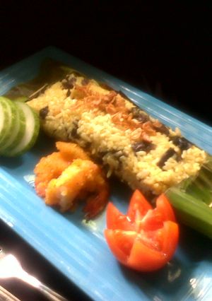 Foto resep nasi bakar sehat