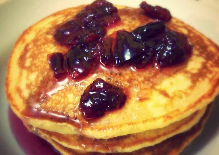 Cara mengolah Homemade Pancake with Cherry Syrup gurih