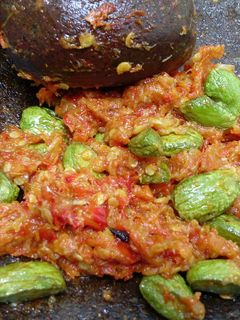 Foto resep sambal bawang pete
