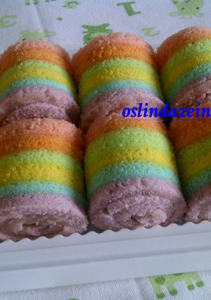 Foto resep Mini Rainbow Roll Cake