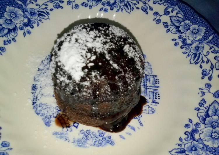 Chocolate molten lava cake kukus