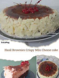Foto resep BROWNIES CRISPY MILO CHEESE CAKE