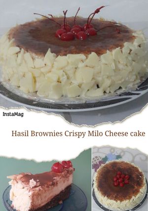 Foto resep BROWNIES CRISPY MILO CHEESE CAKE 