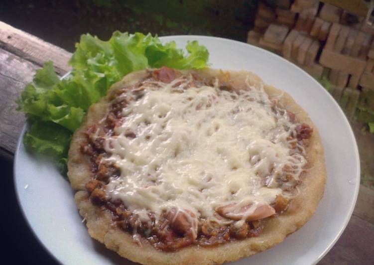 Pizza Roti Tawar Saus Barbeque