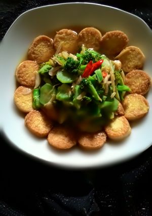 Foto resep broccoli tofu saus tiram