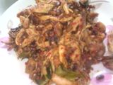 ayam suwir tolo pedas manis