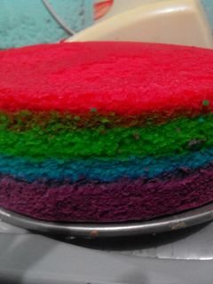 Foto resep rainbow cake kukus ny.liem