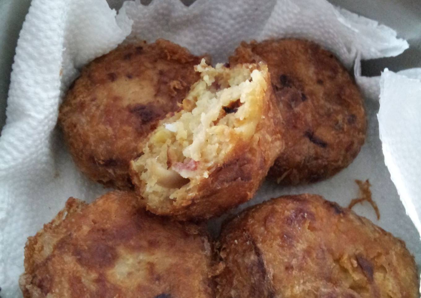 Pergedel Kentang Keju Ham