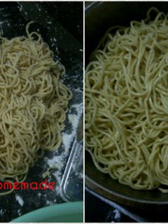 Foto resep Mie telur homemade yg pulen dan enak.