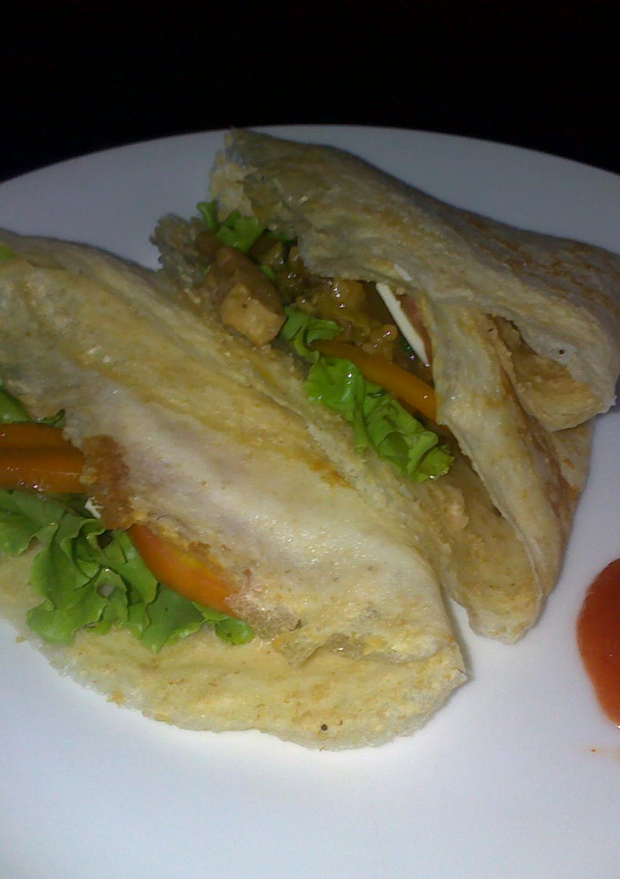 Foto resep Oatmeal Crepes Chicken Vegies untuk Diet