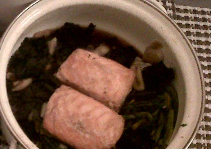 Resep Salmon tim kecap jepang Anti Gagal