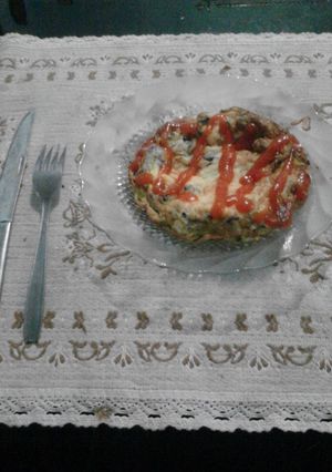 Foto resep omelet jamur