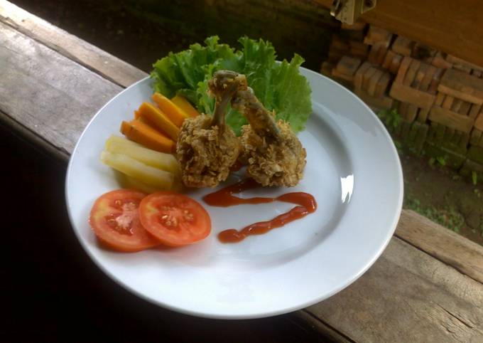 Chicken Drum Stick Goreng Balut Oatmeal