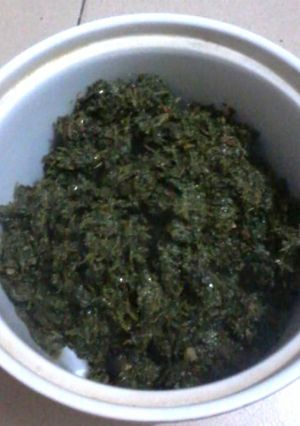 Foto resep Daun Singkong Tumbuk "kering"