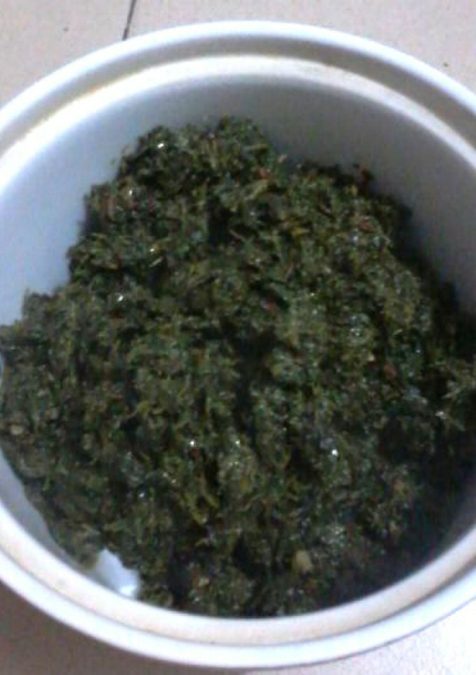 Foto resep Daun Singkong Tumbuk "kering"