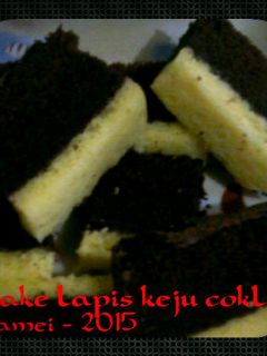 Foto resep cake kukus lapis coklat keju