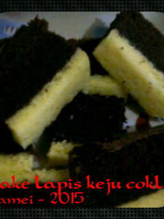 Foto resep cake kukus lapis coklat keju