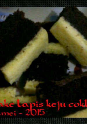 Foto resep cake kukus lapis coklat keju