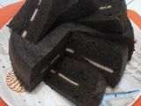 Cake kukus ketan hitam lapis keju