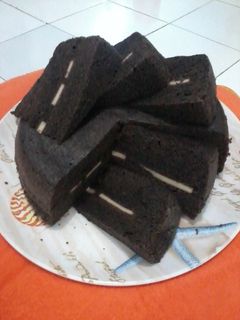 Foto resep Cake kukus ketan hitam lapis keju
