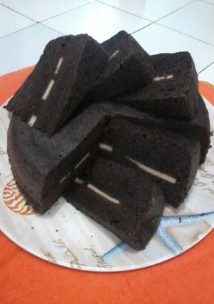 Foto resep Cake kukus ketan hitam lapis keju