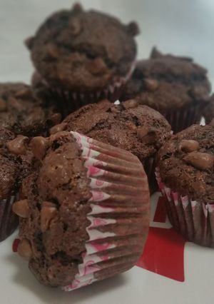 Foto resep Double Chocolate Banana Muffins