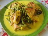 gulai ikan merah vs kacang panjang