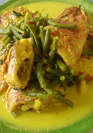 Foto resep gulai ikan merah vs kacang panjang