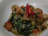 Tumis B.O.S (Bayam Oncom Soya)