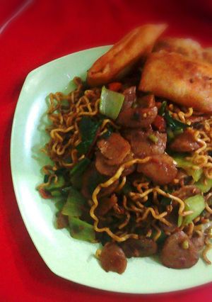 Foto resep mie goreng bakso