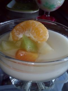 Foto resep Puding susu buah segar