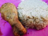 Super simple roasted chicken with sweet and spicy peanut sauce!