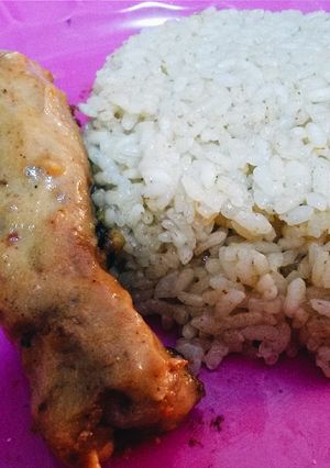 Foto resep Super simple roasted chicken with sweet and spicy peanut sauce!