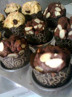 Foto resep Muffin cokelat choco almond