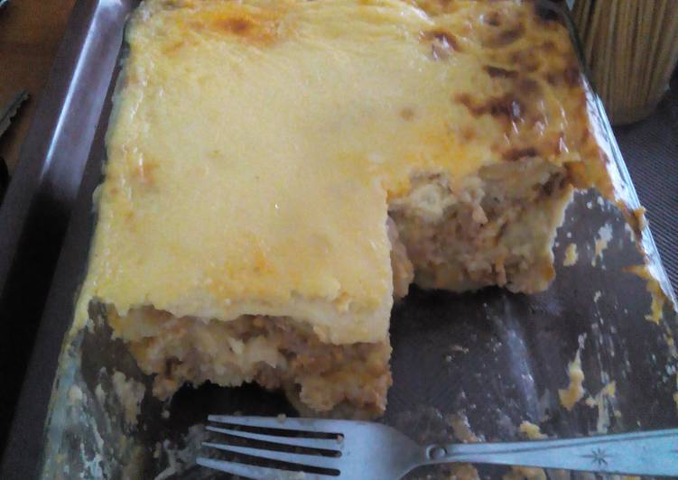 Potato gratin with mash potato