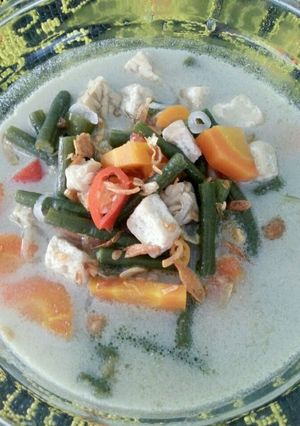 Foto resep Lodeh kacang panjang tahu tempe
