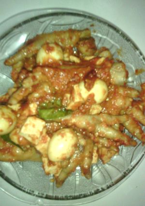 Foto resep Ceker Puyuh Bumbu Setan Plus Tate (tahu tempe)