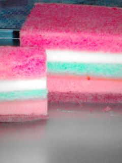 Foto resep RAINBOW CAKE KUKUS MIX PUDING