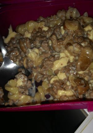 Foto resep Macaroni tahu, jamur, daging