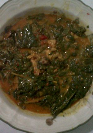 Foto resep sayur santan daun singkong