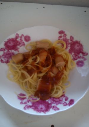 Foto resep Funny Hotdog Spagetti