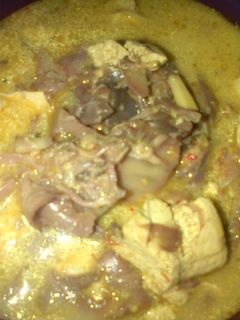 Foto resep sayur santan jantung pisang campur tahu