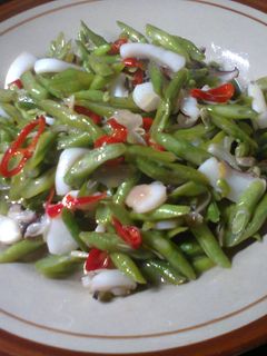 Foto resep Tumis Cumi Kacang Panjang