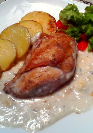Foto resep Chicken Steak with Cheesy Sauce